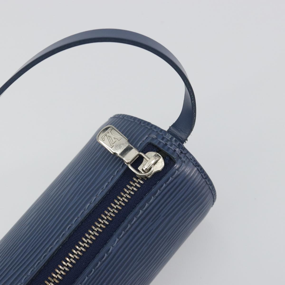 LOUIS VUITTON Epi Soufflot Pouch Safir LV Auth 194689A