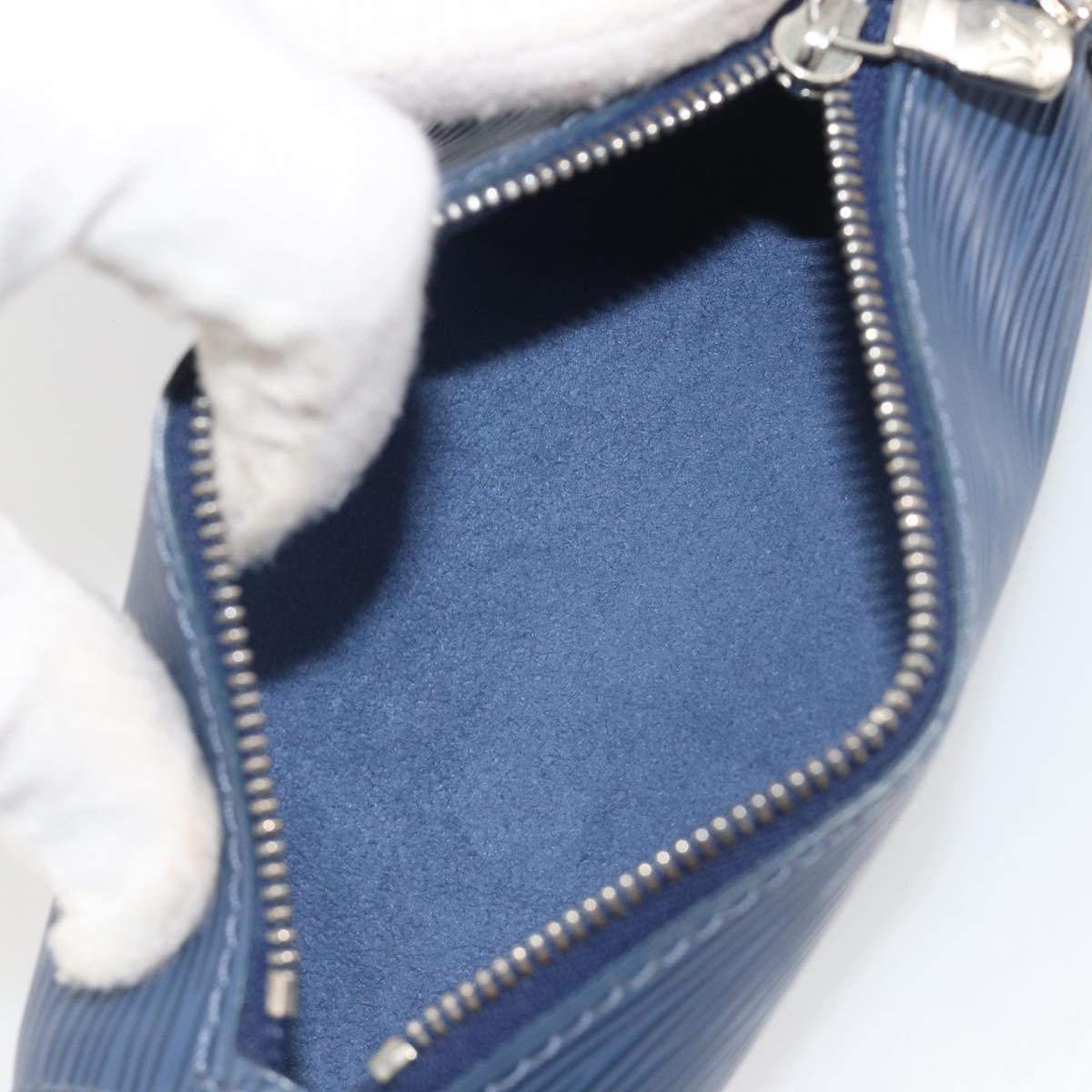 LOUIS VUITTON Epi Soufflot Pouch Safir LV Auth 194689A