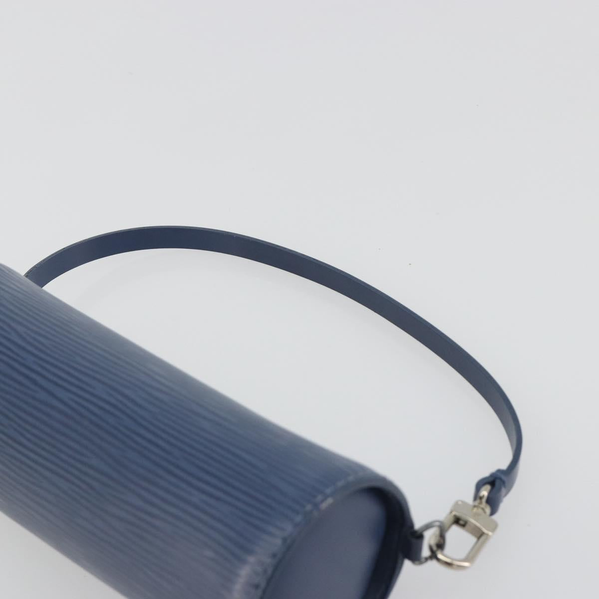LOUIS VUITTON Epi Soufflot Pouch Safir LV Auth 194689A
