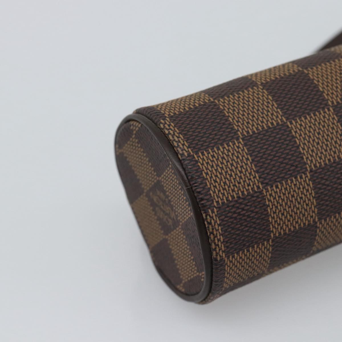 LOUIS VUITTON Damier Ebene Papillon Pouch LV Auth 194694V