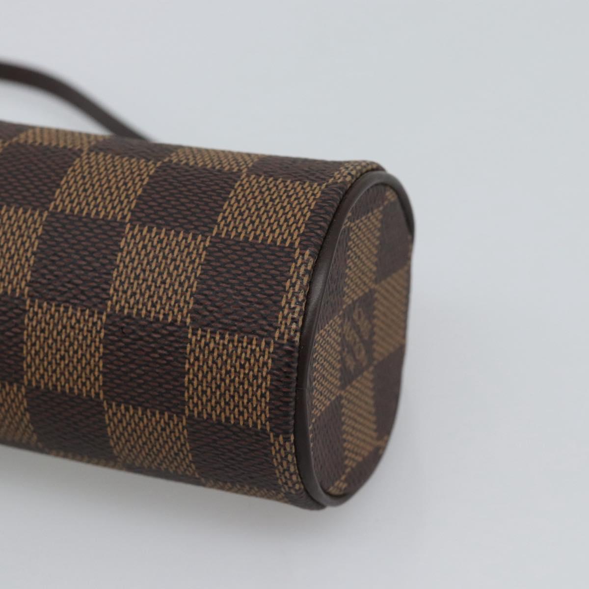 LOUIS VUITTON Damier Ebene Papillon Pouch LV Auth 194694V