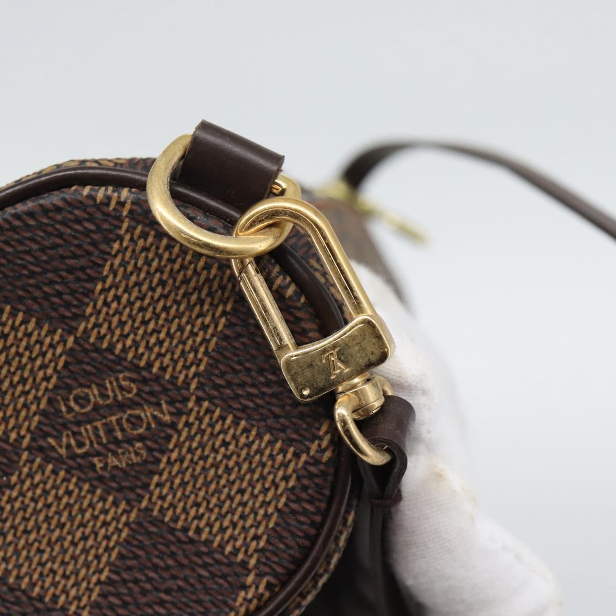 LOUIS VUITTON Damier Ebene Papillon Pouch LV Auth 194694V