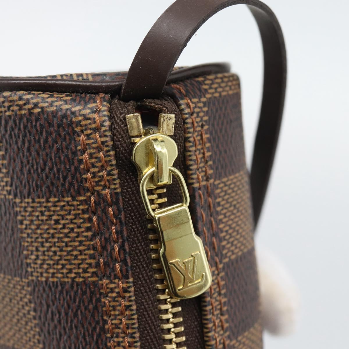 LOUIS VUITTON Damier Ebene Papillon Pouch LV Auth 194694V
