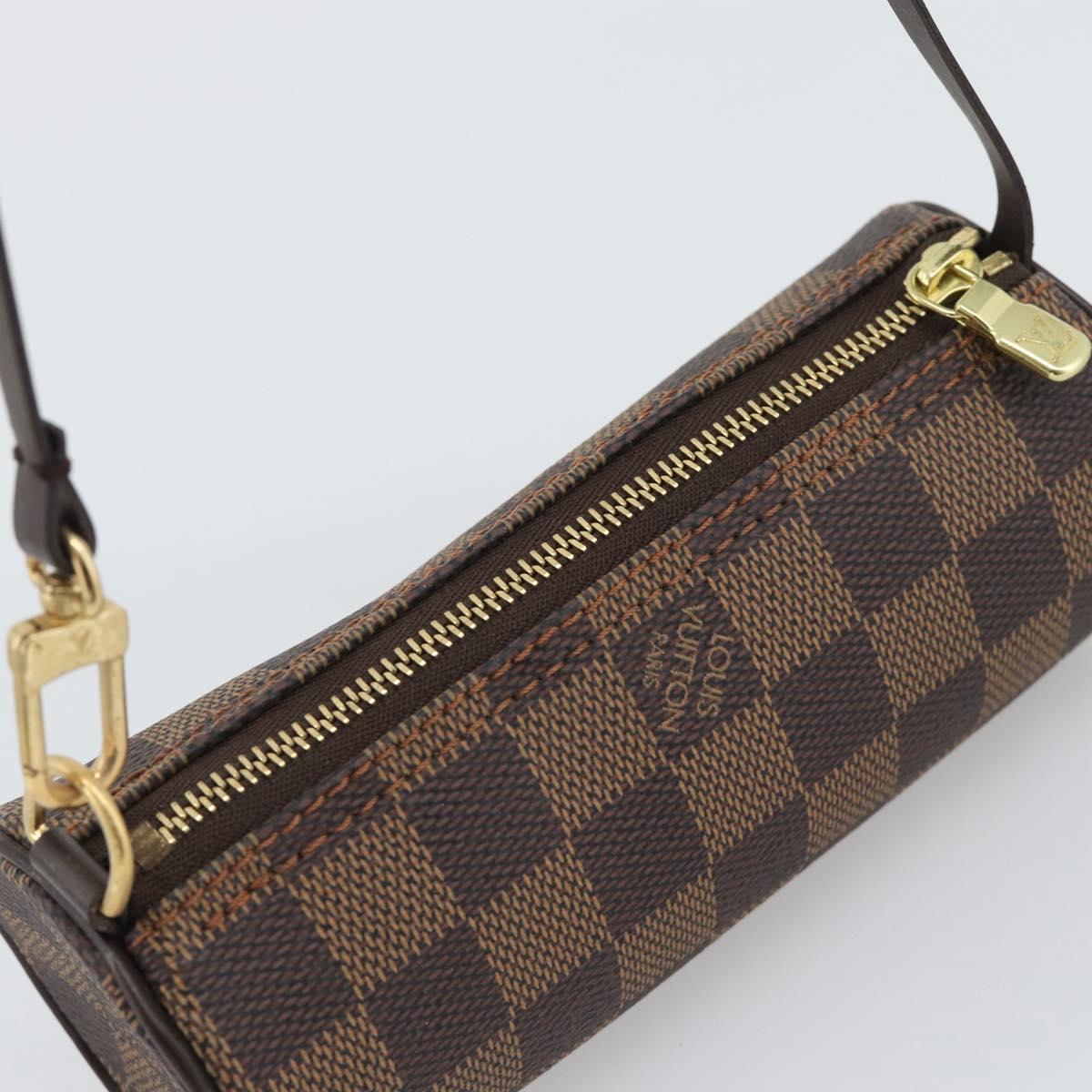 LOUIS VUITTON Damier Ebene Papillon Pouch LV Auth 194694V