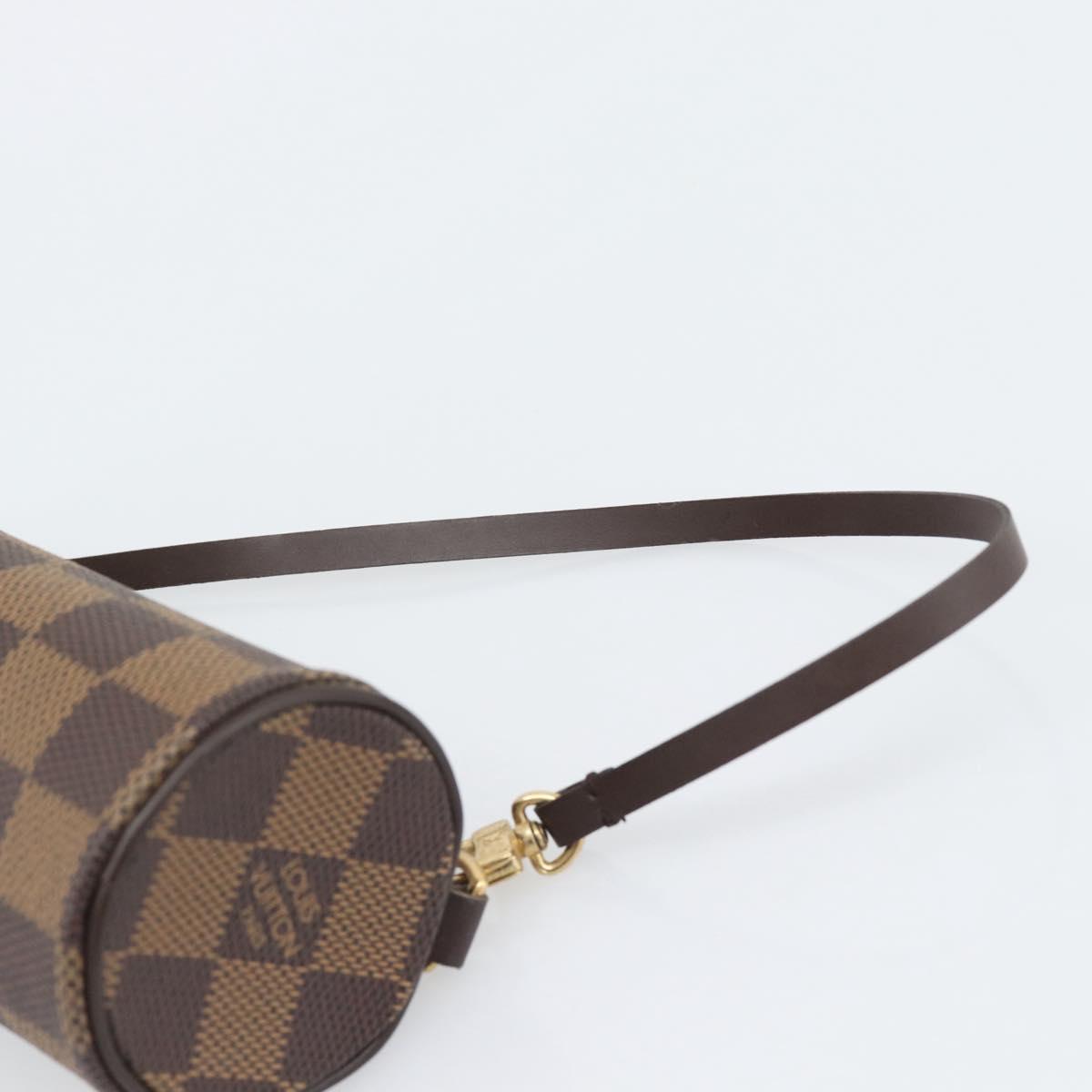 LOUIS VUITTON Damier Ebene Papillon Pouch LV Auth 194694V