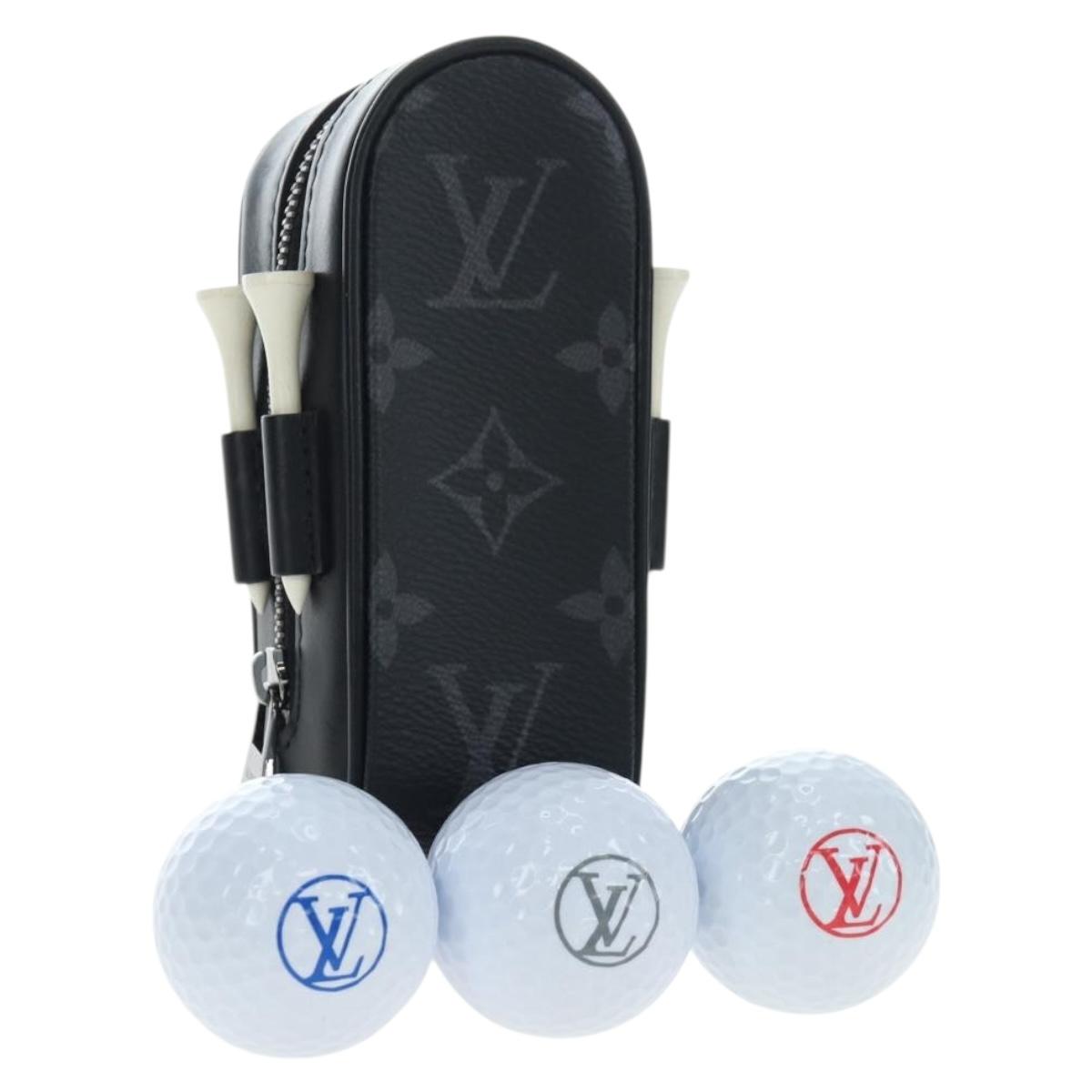 LOUIS VUITTON Monogram Eclipse Set Golf Andrews Bag Charm GI0344 LV Auth 194695M