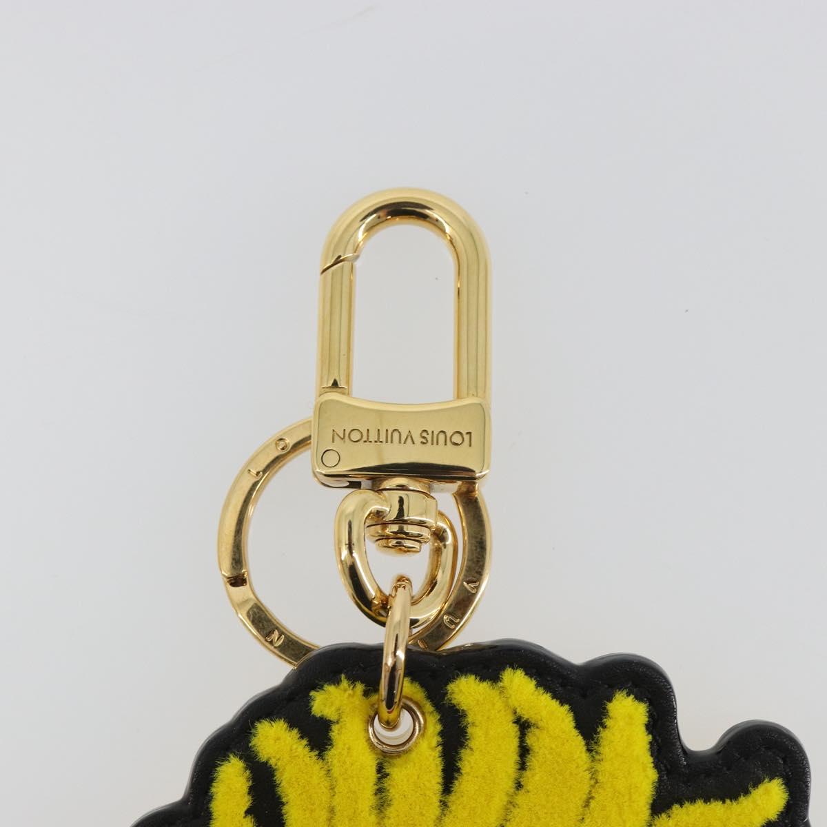 LOUIS VUITTON Porte Cles Face Leather Bag Charm LVxYK Yellow M01130 Auth 194698M