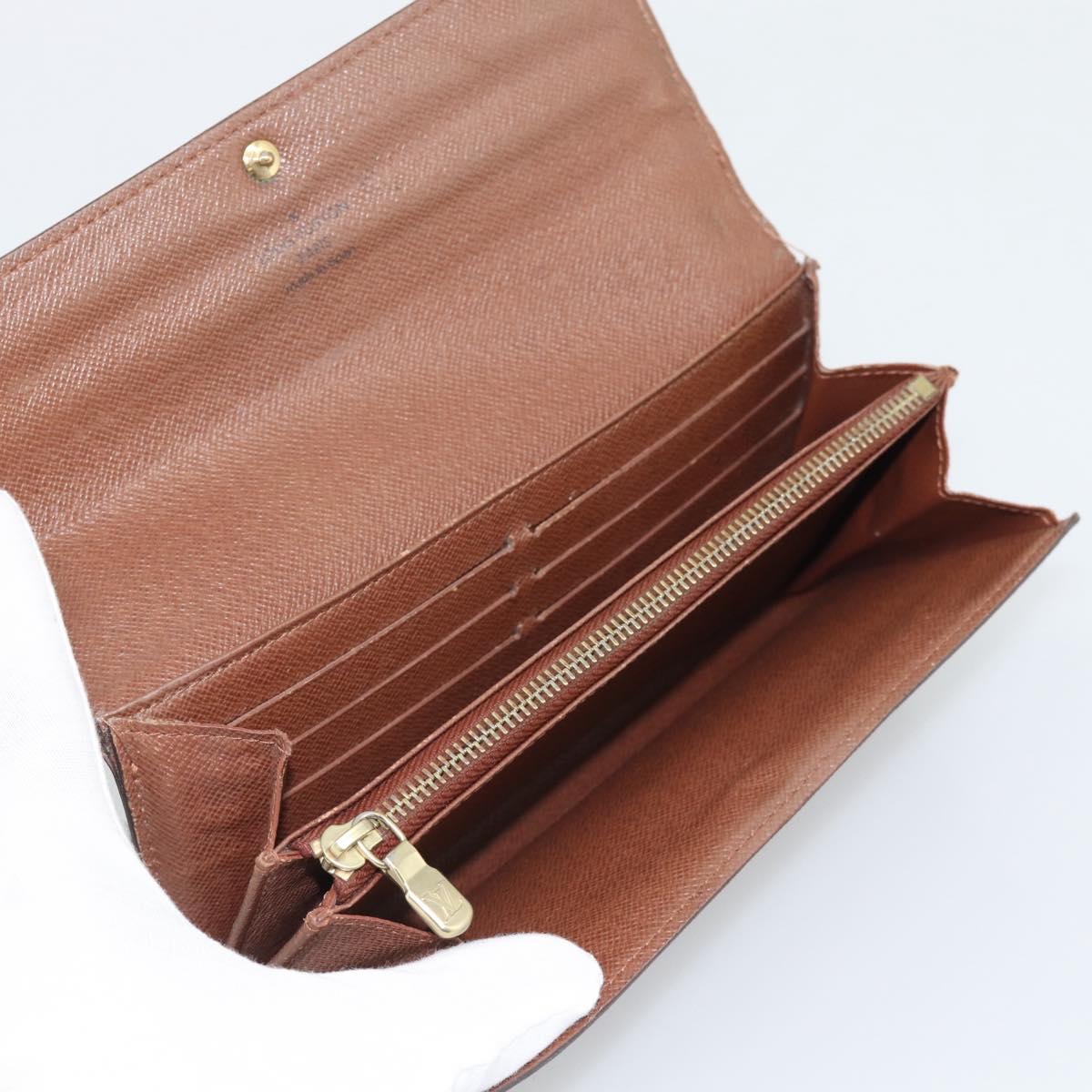 LOUIS VUITTON Monogram Portefeuille Sarah Long Wallet M61734 LV Auth 194699