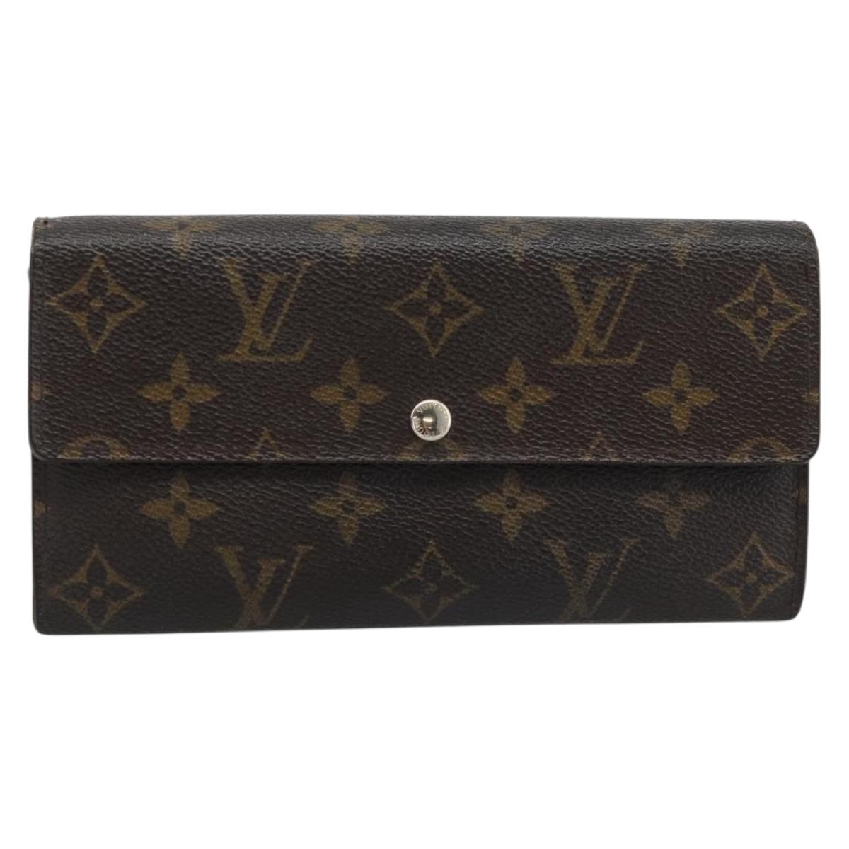 LOUIS VUITTON Monogram Portefeuille Sarah Long Wallet M61734 LV Auth 194699