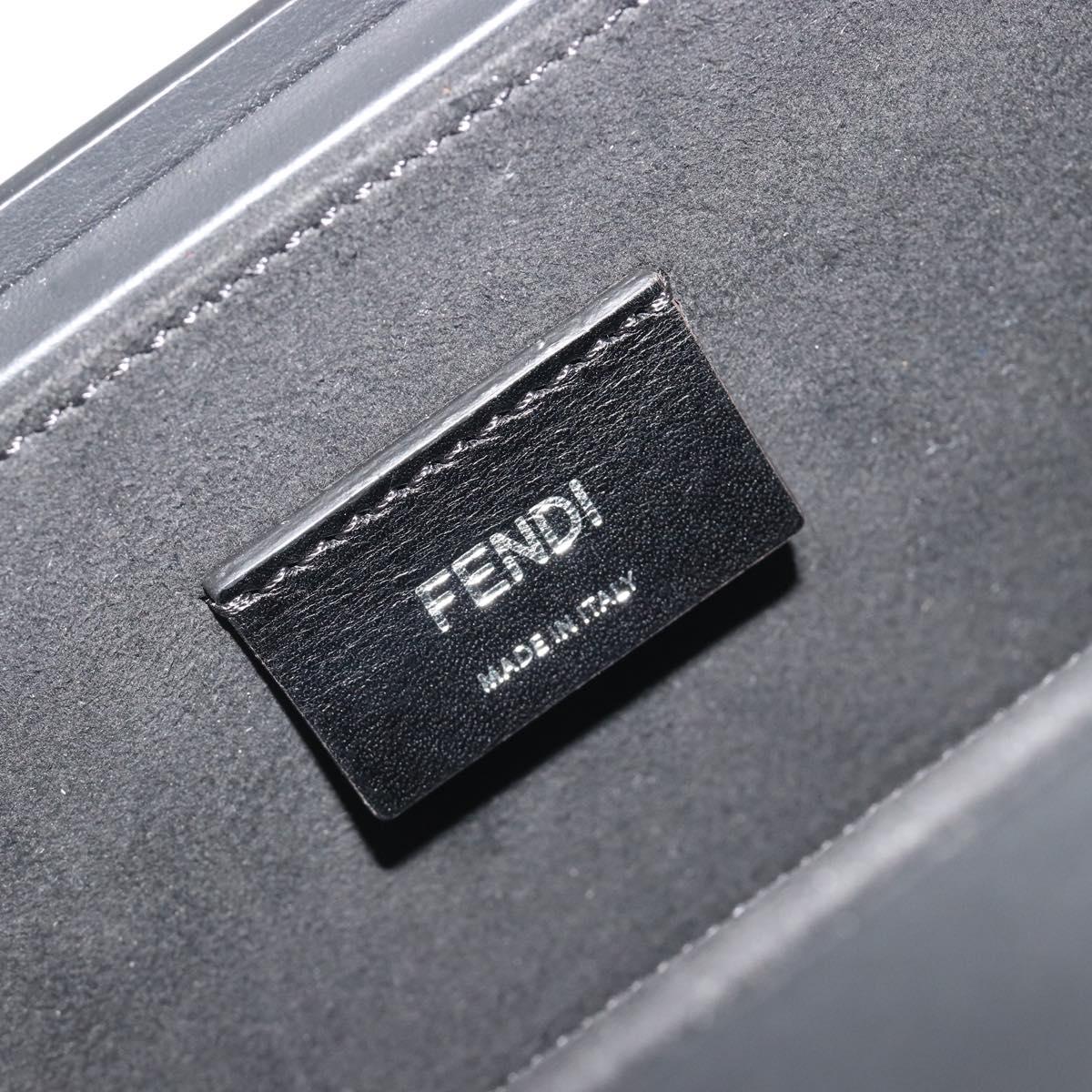 FENDI Zucca Canvas Vertigo Shoulder Bag PVC Multicolor Silver Auth 194700M