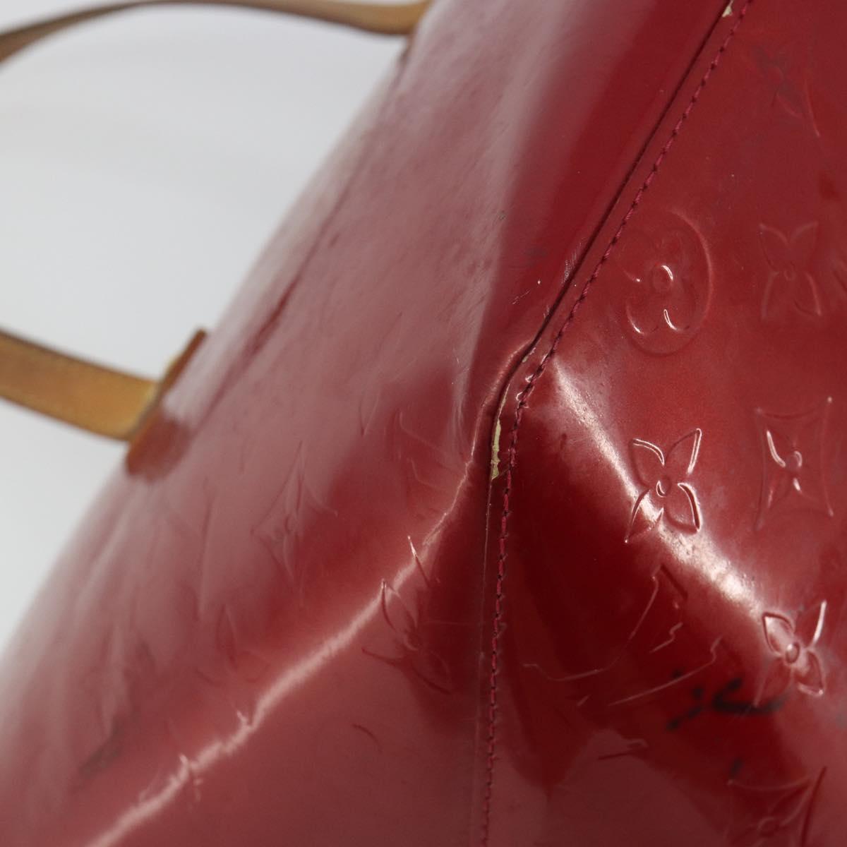 LOUIS VUITTON Monogram Vernis Bellevue PM Bag Pomme D'amour M93583 Auth 194706
