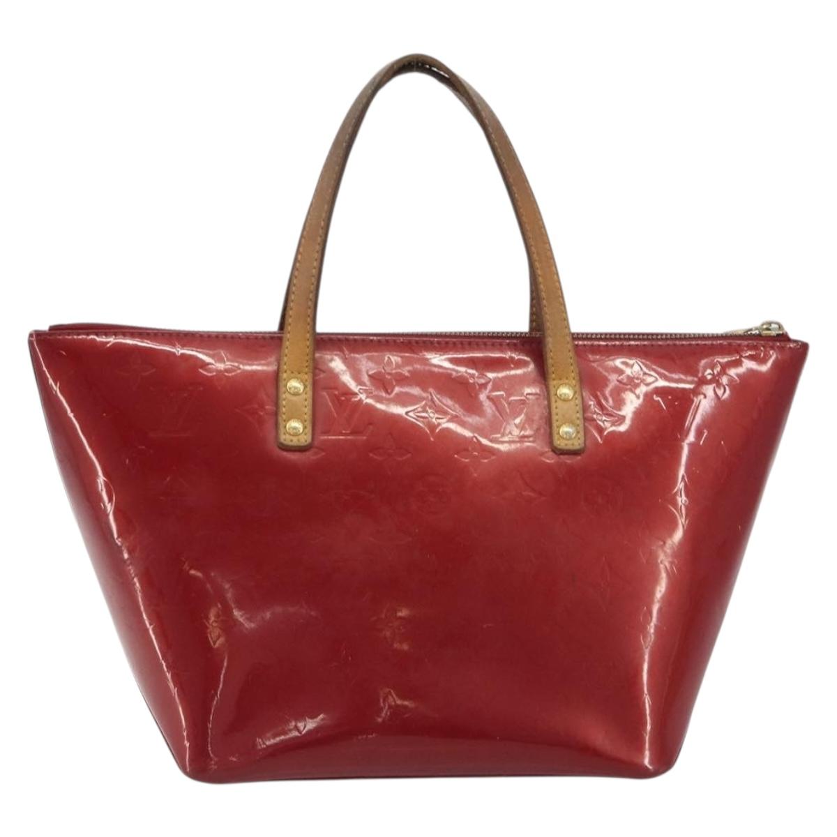 LOUIS VUITTON Monogram Vernis Bellevue PM Bag Pomme D'amour M93583 Auth 194706