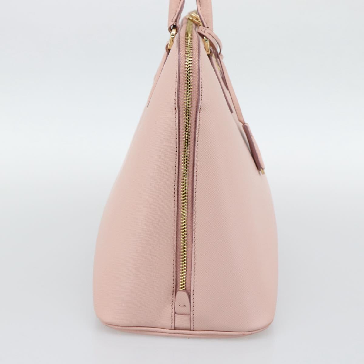 PRADA Galleria Hand Bag Saffiano leather Pink Gold Auth 194711V