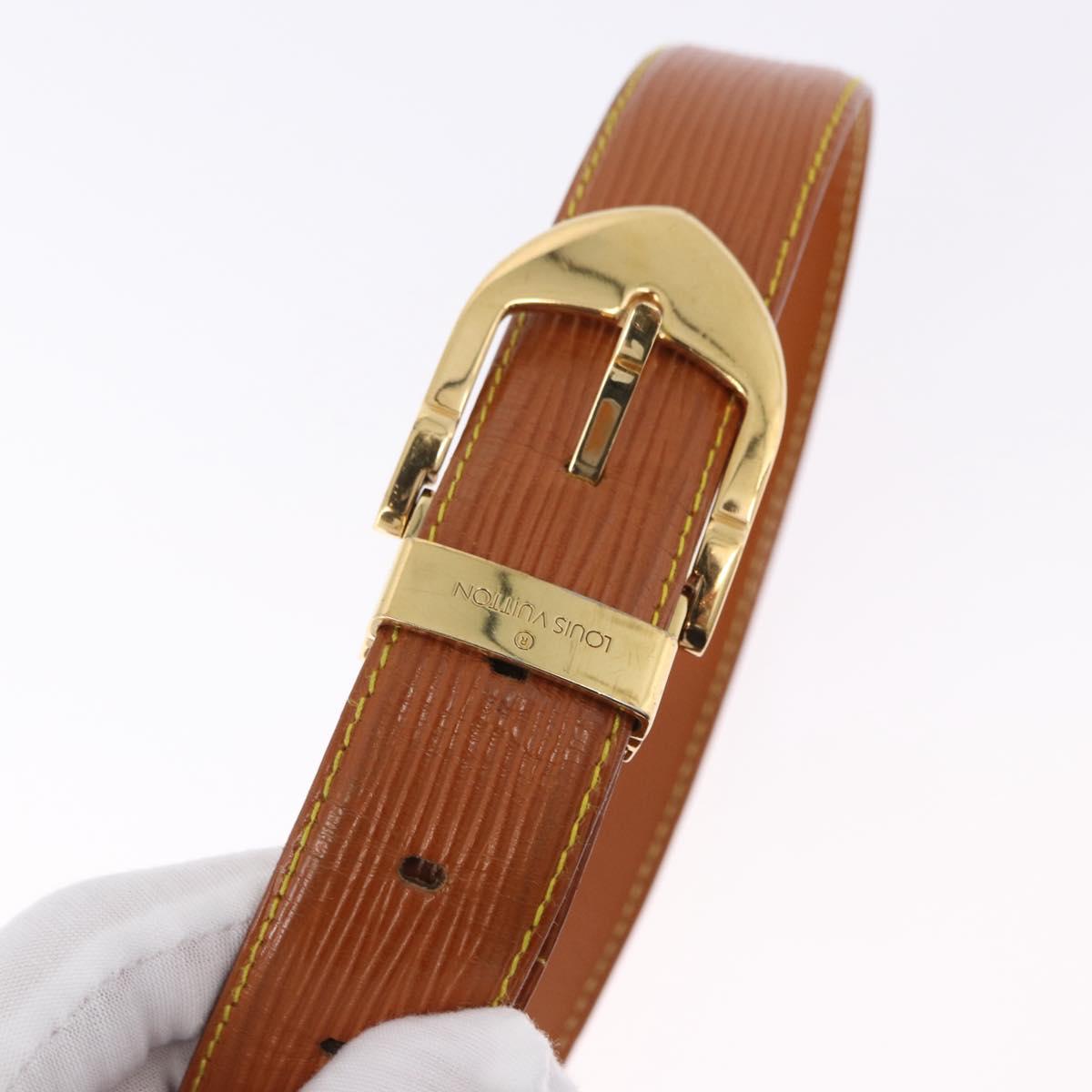 LOUIS VUITTON Epi Ceinture Tilsitt Pochette Zipangu Gold M52598 LV Auth 194712V
