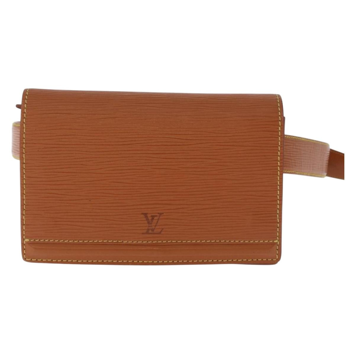 LOUIS VUITTON Epi Ceinture Tilsitt Pochette Zipangu Gold M52598 LV Auth 194712V