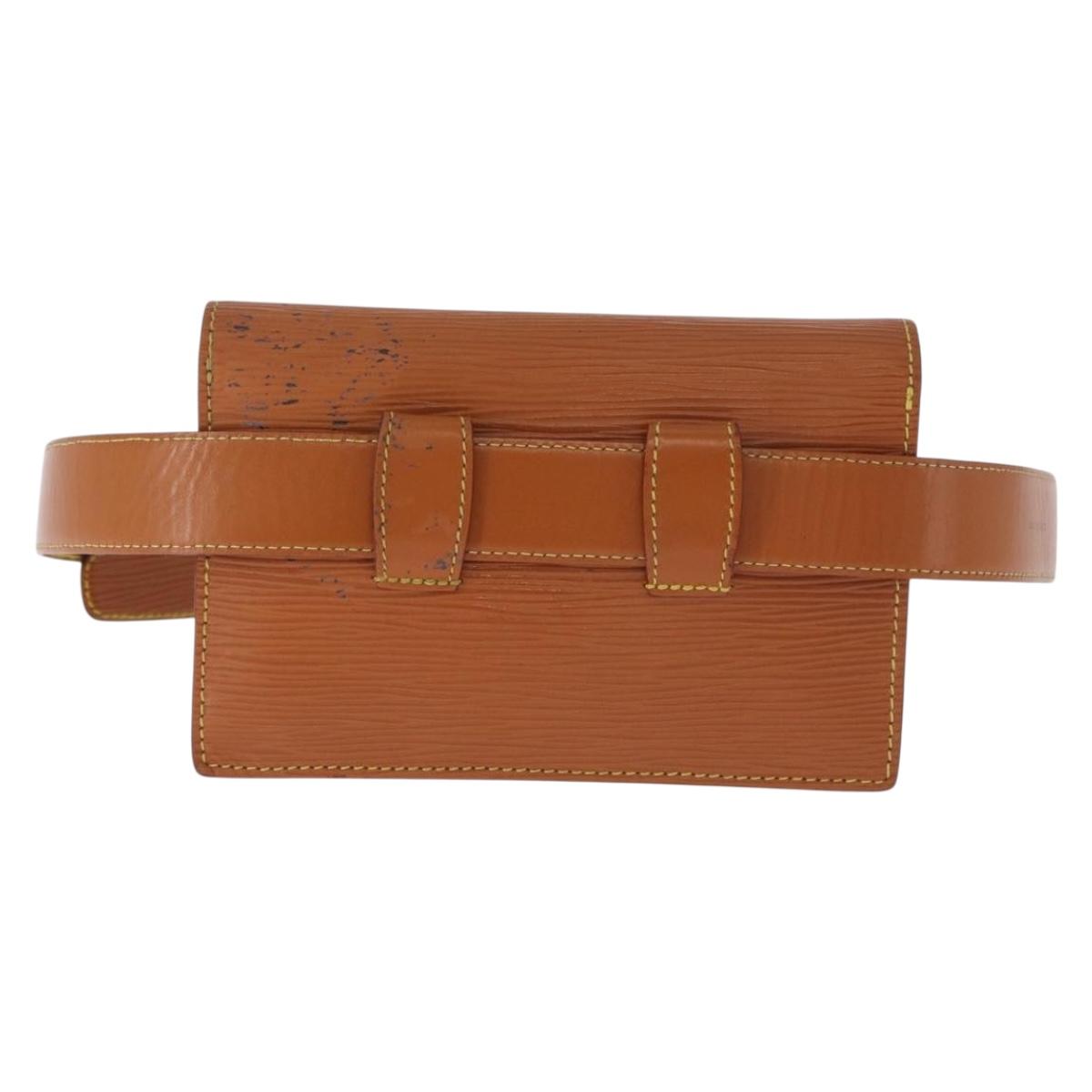 LOUIS VUITTON Epi Ceinture Tilsitt Pochette Zipangu Gold M52598 LV Auth 194712V