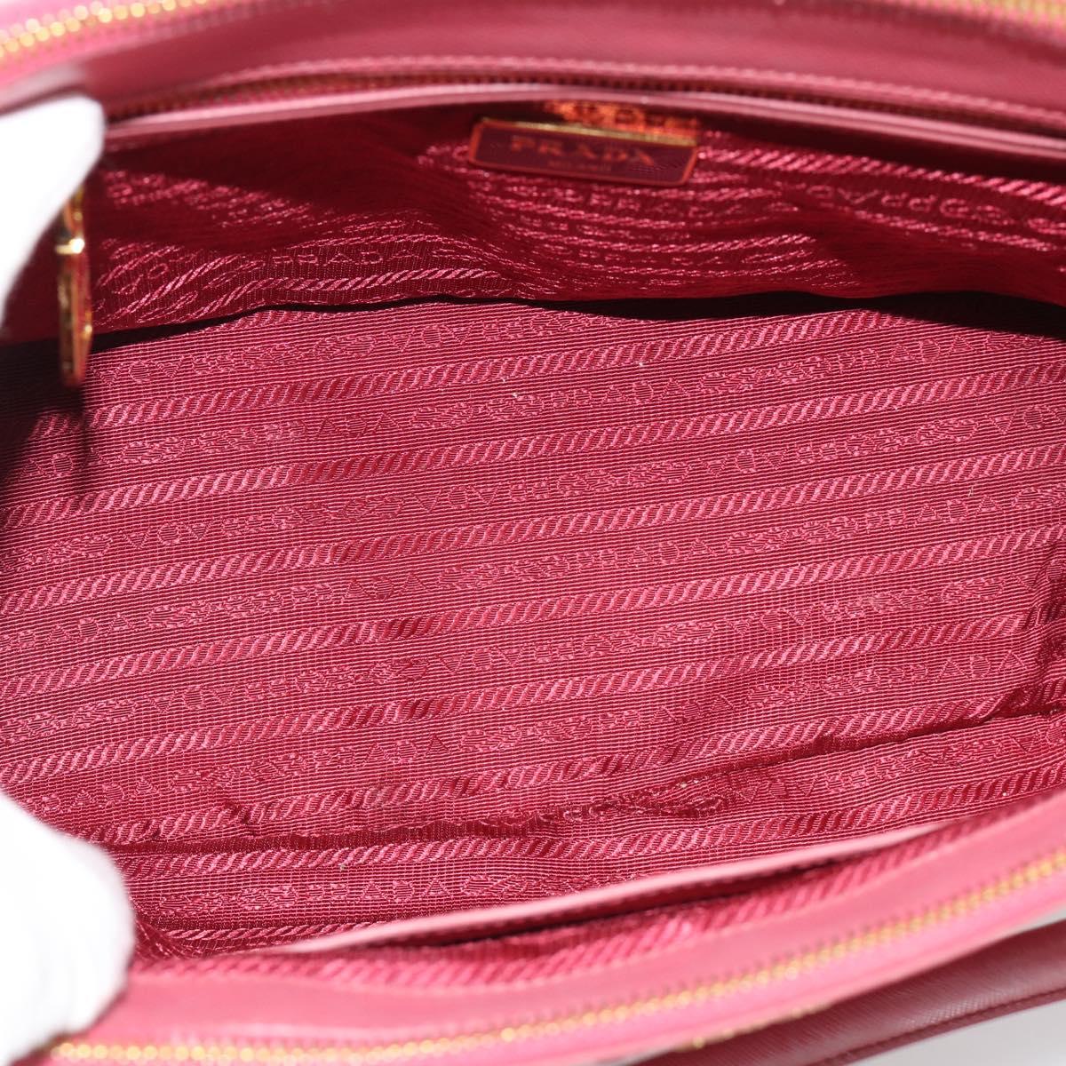 PRADA Galleria Hand Bag Saffiano leather Pink Gold Auth 194716A
