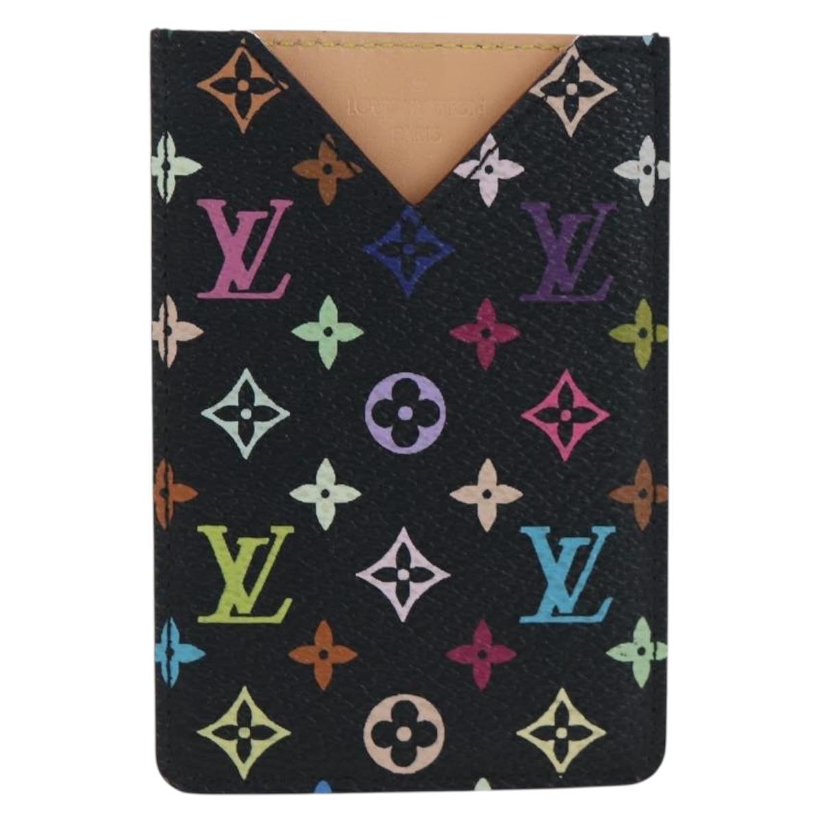 LOUIS VUITTON Monogram Multicolor Etui Hand Mirror Black M92651 LV Auth 194718V
