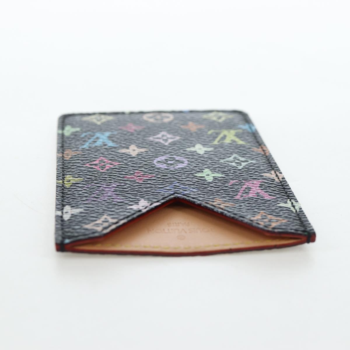 LOUIS VUITTON Monogram Multicolor Etui Hand Mirror Black M92651 LV Auth 194718V