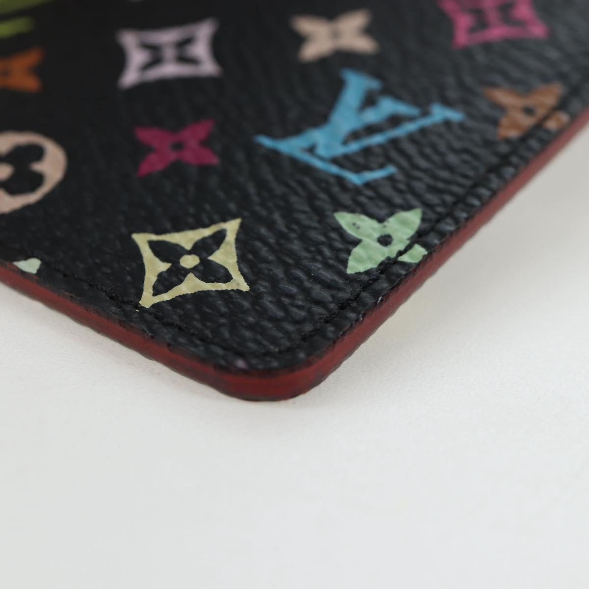 LOUIS VUITTON Monogram Multicolor Etui Hand Mirror Black M92651 LV Auth 194718V