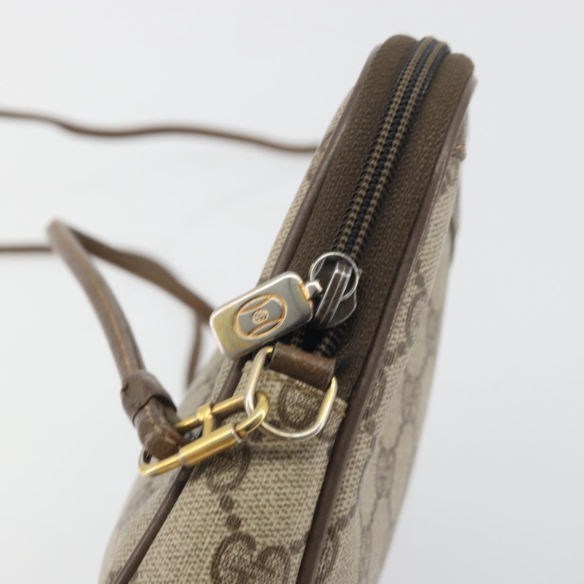 GUCCI GG Supreme Shoulder Bag PVC Beige Gold 97 02 068 Auth 194731