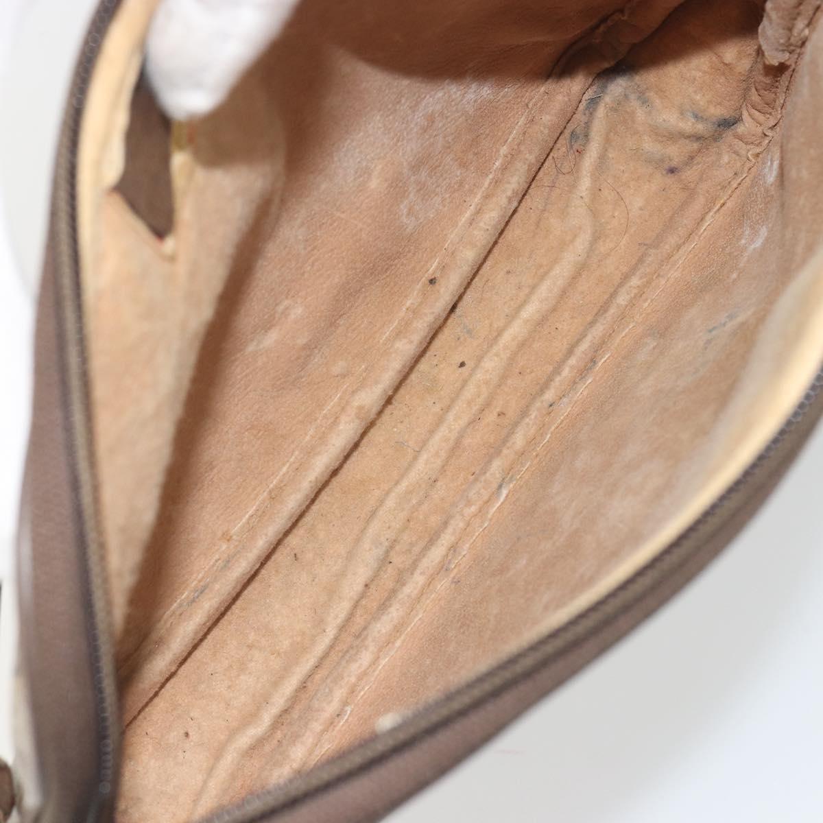 GUCCI GG Supreme Shoulder Bag PVC Beige Gold 97 02 068 Auth 194731