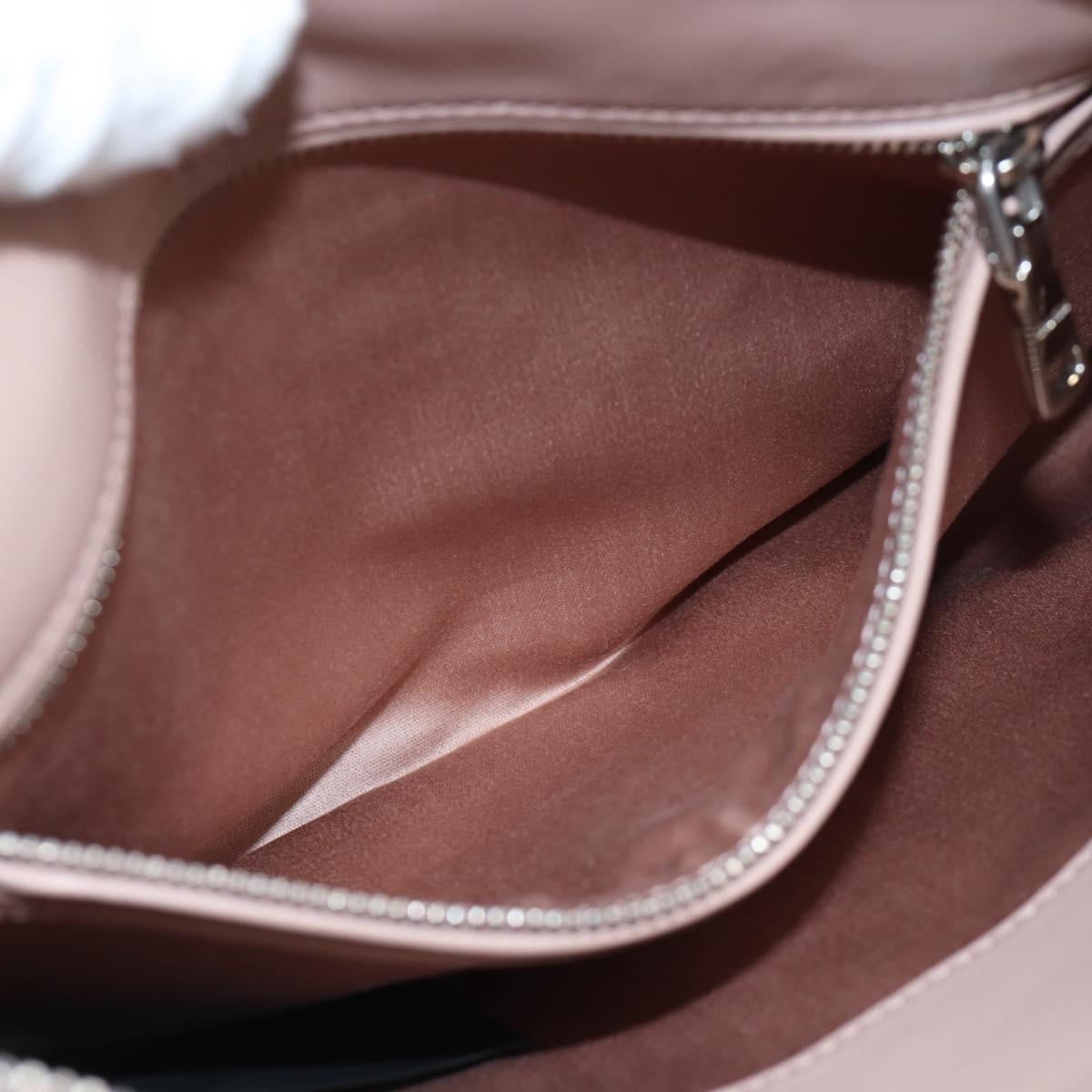 Miu Miu Chain Shoulder Bag fur Pink Silver Auth 194738V