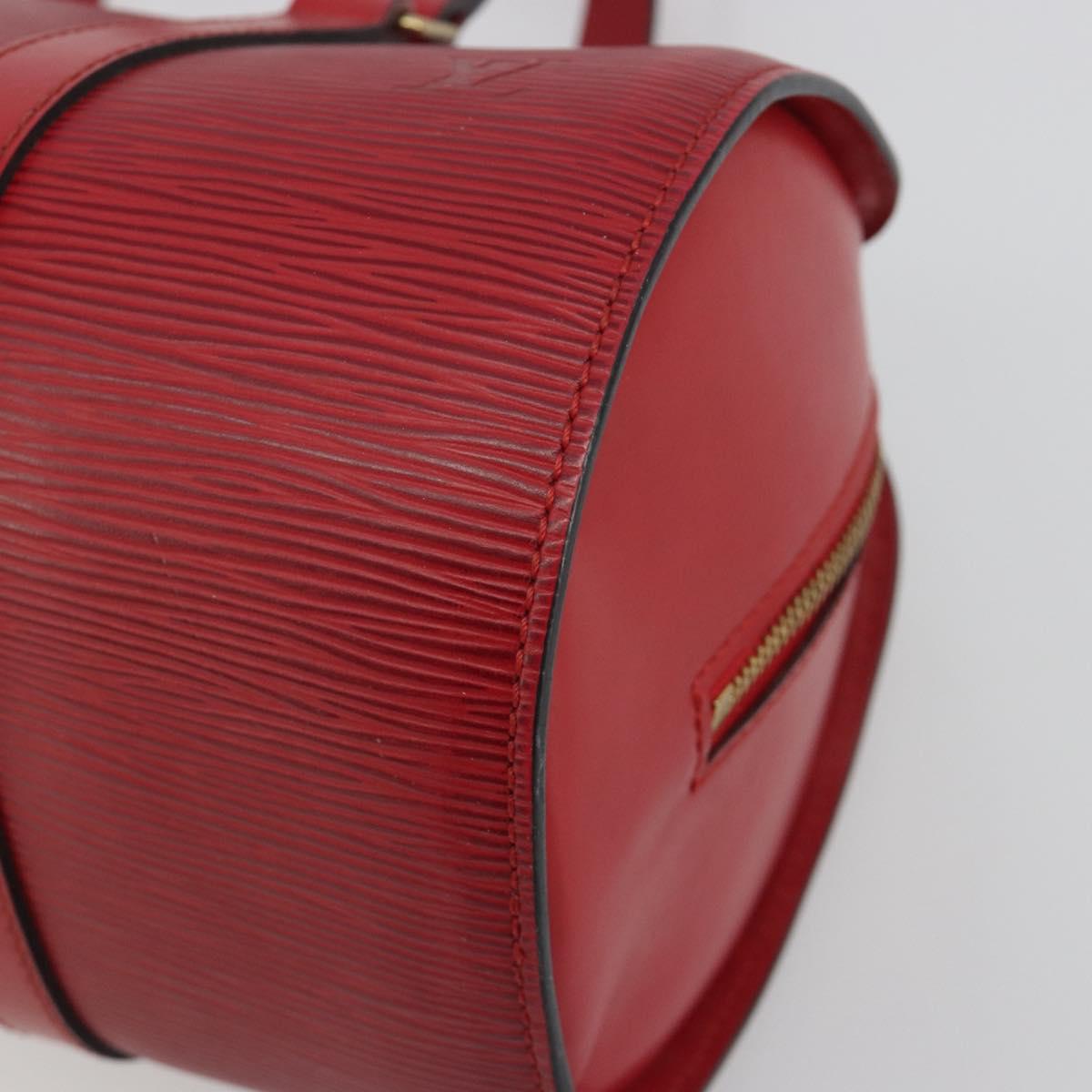 LOUIS VUITTON Epi Soufflot Hand Bag Red M52227 LV Auth 194739
