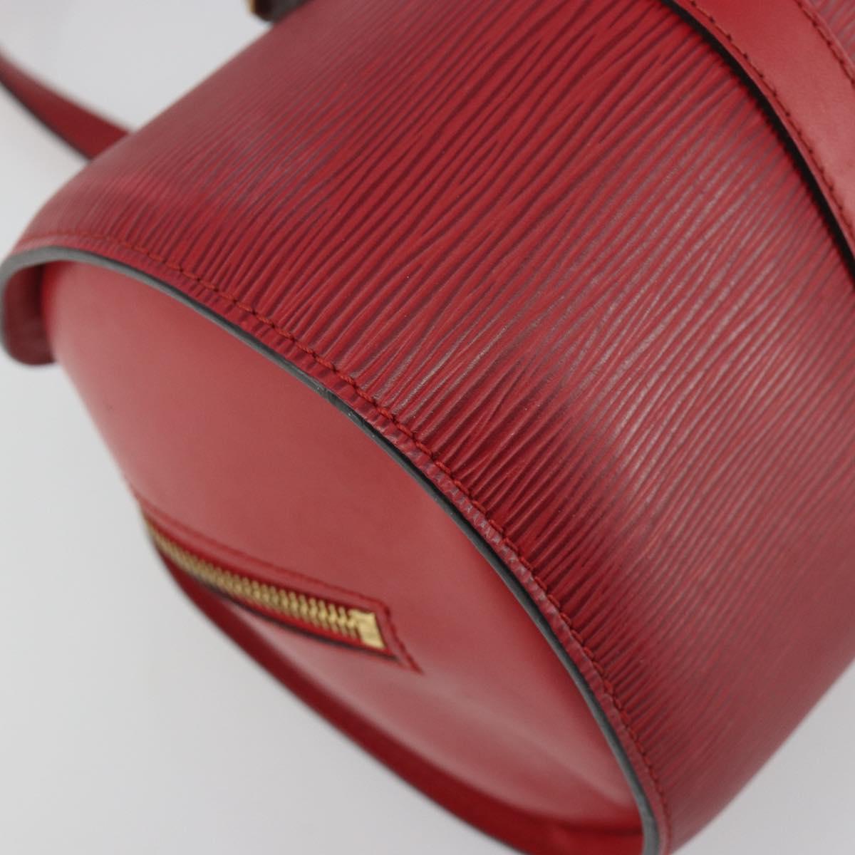 LOUIS VUITTON Epi Soufflot Hand Bag Red M52227 LV Auth 194739