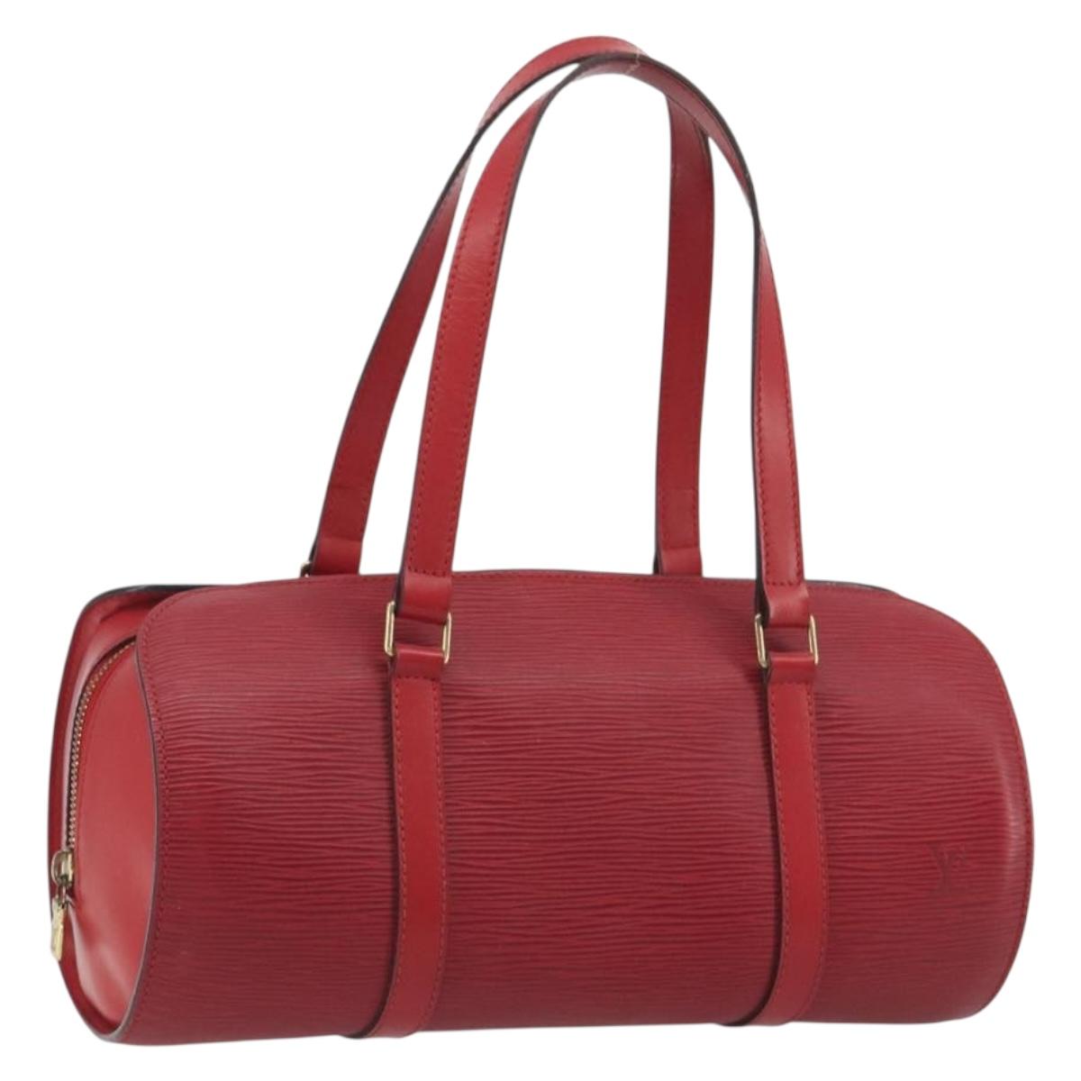 LOUIS VUITTON Epi Soufflot Hand Bag Red M52227 LV Auth 194739