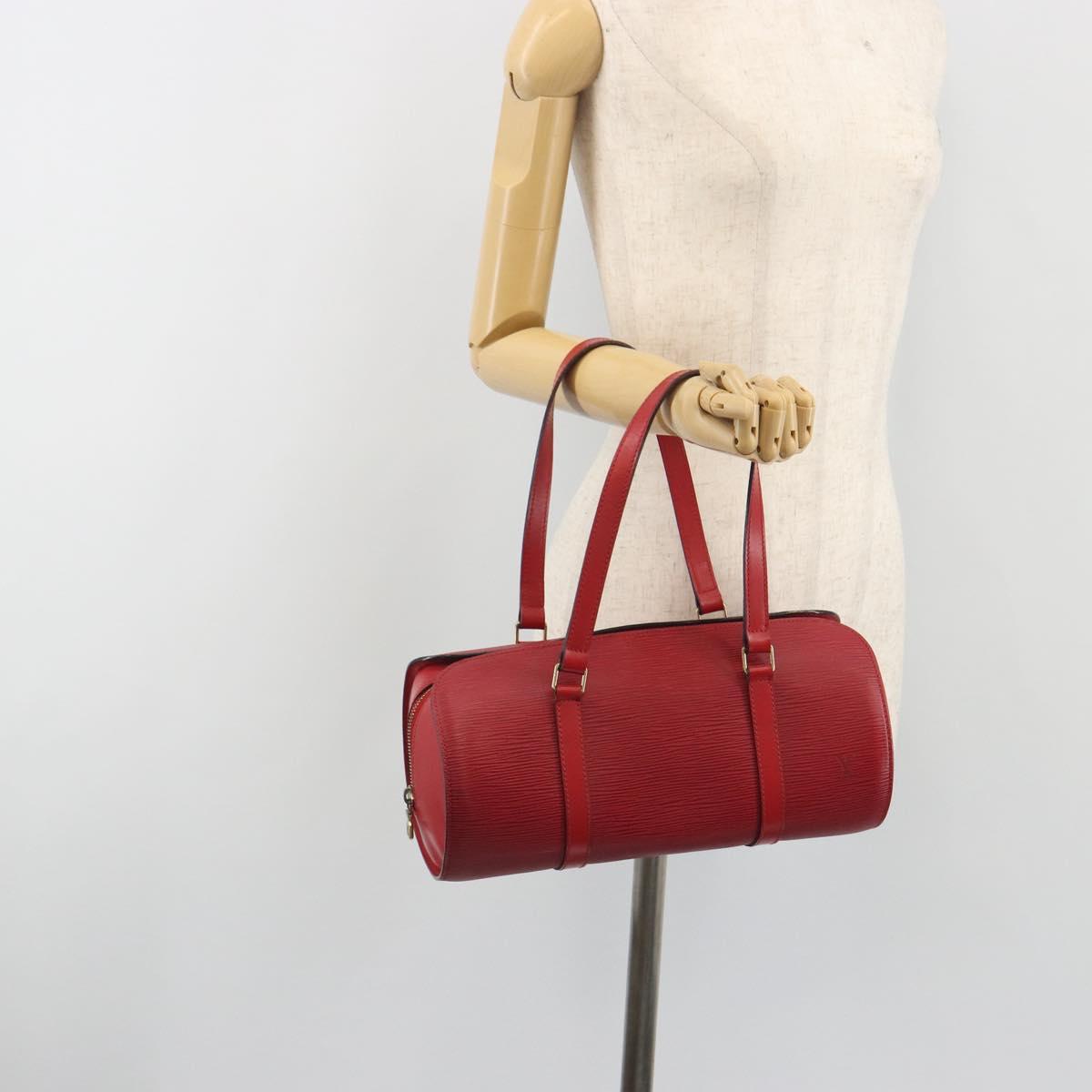 LOUIS VUITTON Epi Soufflot Hand Bag Red M52227 LV Auth 194739
