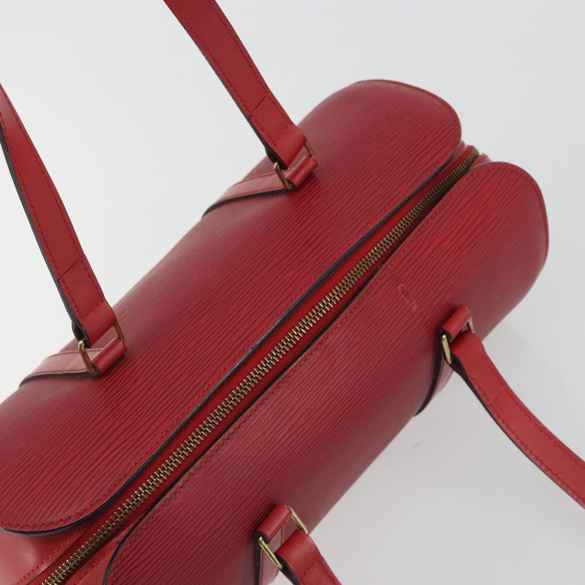 LOUIS VUITTON Epi Soufflot Hand Bag Red M52227 LV Auth 194739