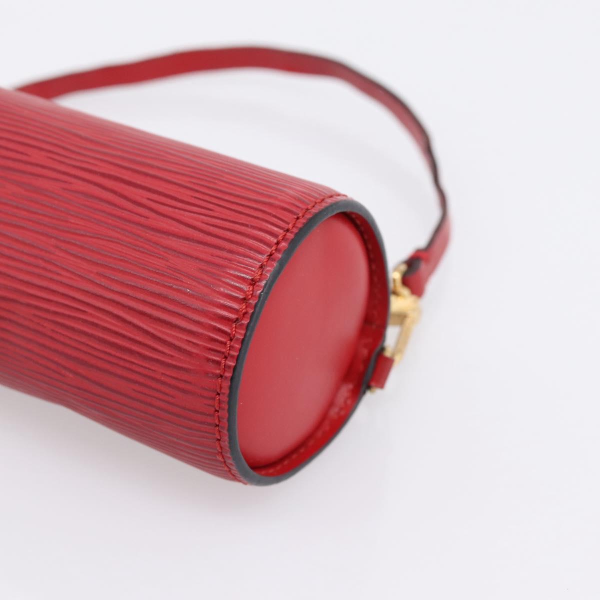 LOUIS VUITTON Epi Soufflot Pouch Accessory Pouch Red LV Auth 194740