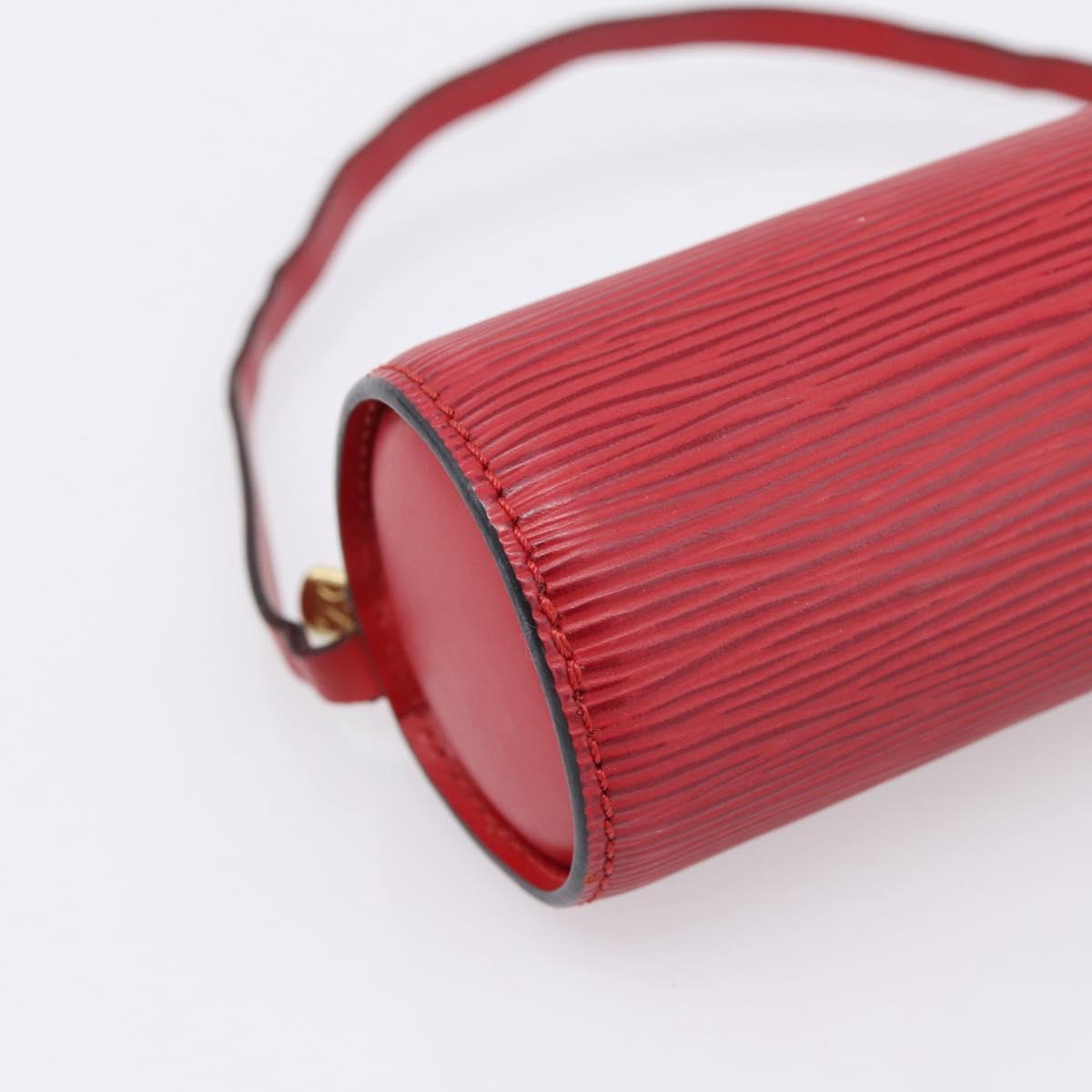 LOUIS VUITTON Epi Soufflot Pouch Accessory Pouch Red LV Auth 194740