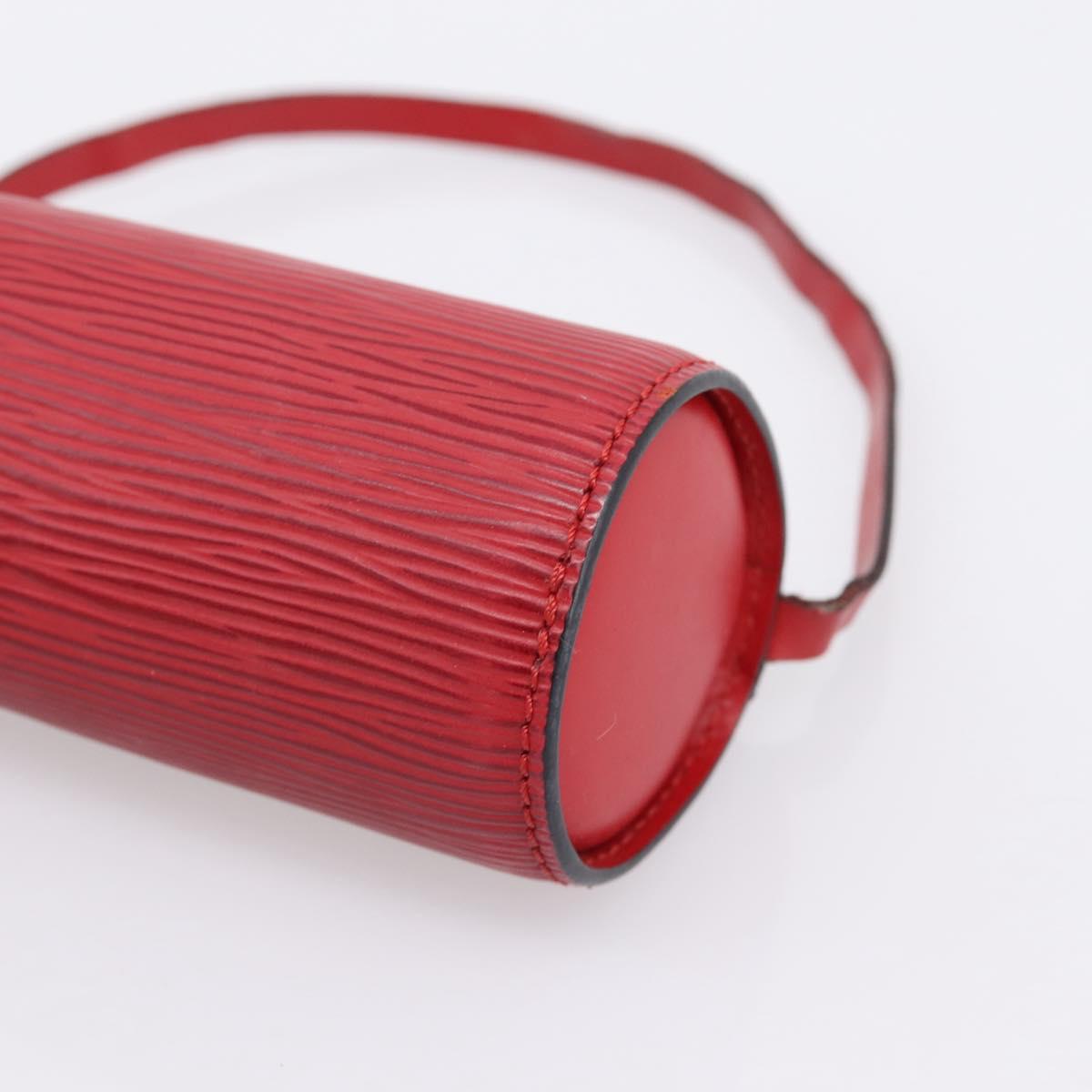 LOUIS VUITTON Epi Soufflot Pouch Accessory Pouch Red LV Auth 194740