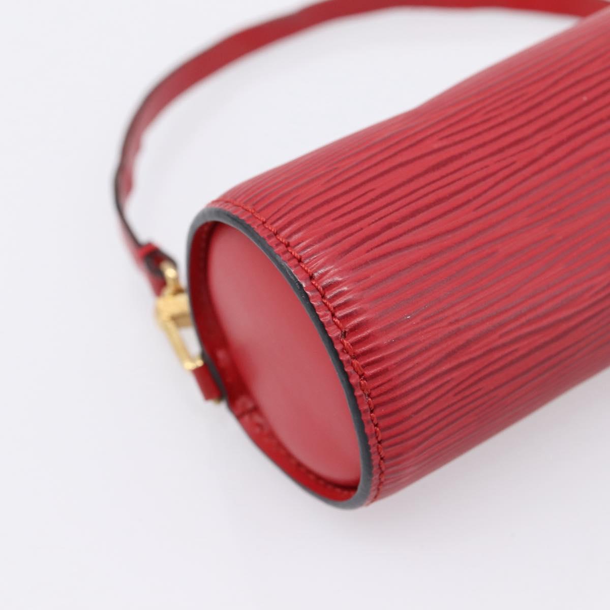 LOUIS VUITTON Epi Soufflot Pouch Accessory Pouch Red LV Auth 194740