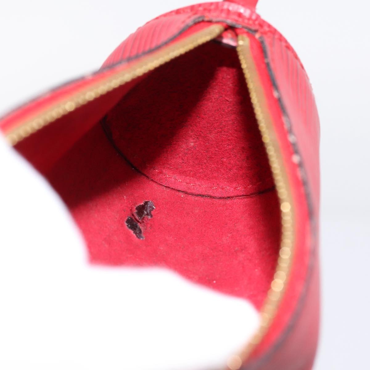 LOUIS VUITTON Epi Soufflot Pouch Accessory Pouch Red LV Auth 194740