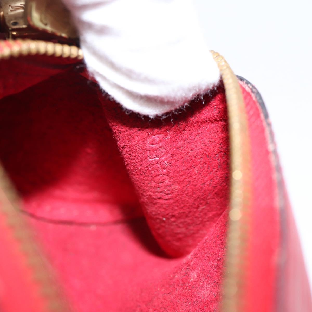 LOUIS VUITTON Epi Soufflot Pouch Accessory Pouch Red LV Auth 194740