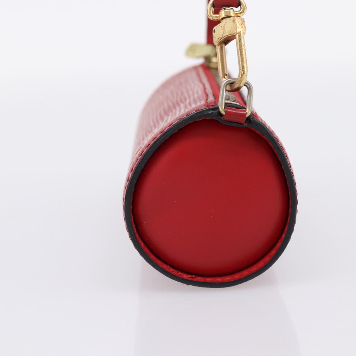 LOUIS VUITTON Epi Soufflot Pouch Accessory Pouch Red LV Auth 194740
