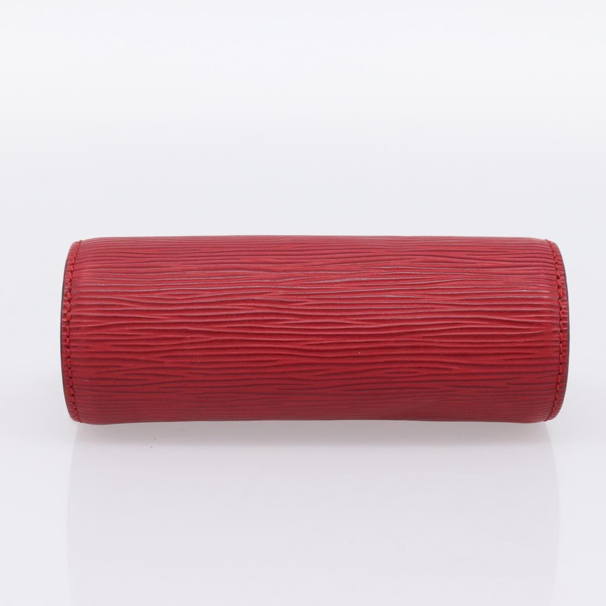 LOUIS VUITTON Epi Soufflot Pouch Accessory Pouch Red LV Auth 194740