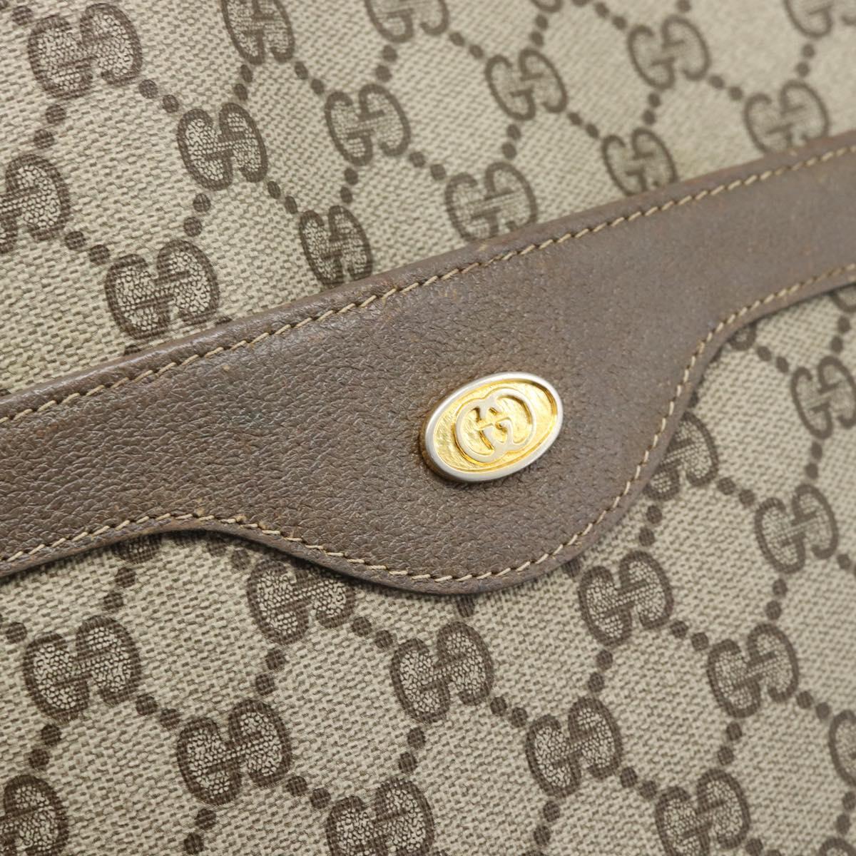 GUCCI GG Supreme Web Sherry Line Tote Bag PVC Beige Gold 40 02 003 Auth 194744