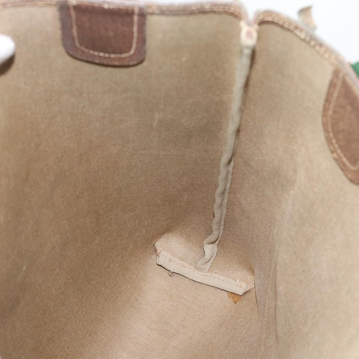 GUCCI GG Supreme Web Sherry Line Tote Bag PVC Beige Gold 40 02 003 Auth 194744