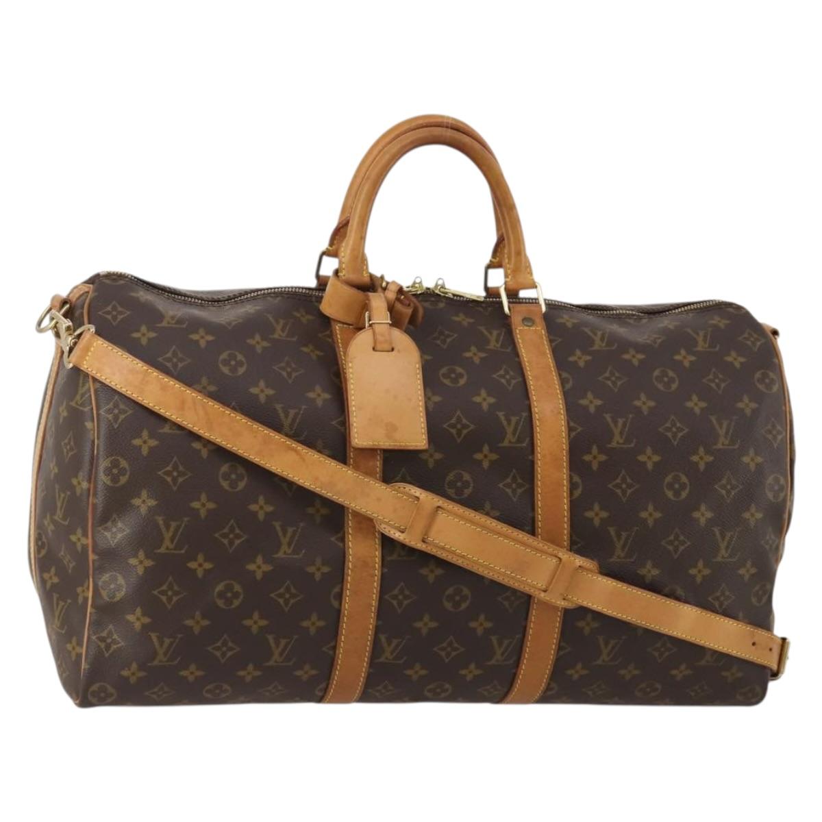 LOUIS VUITTON Monogram Keepall Bandouliere 45 Boston Bag M41418 LV Auth 194750