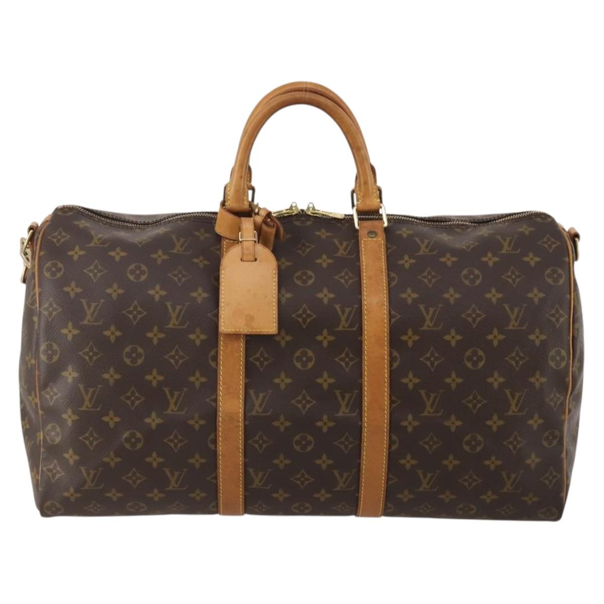 LOUIS VUITTON Monogram Keepall Bandouliere 45 Boston Bag M41418 LV Auth 194750