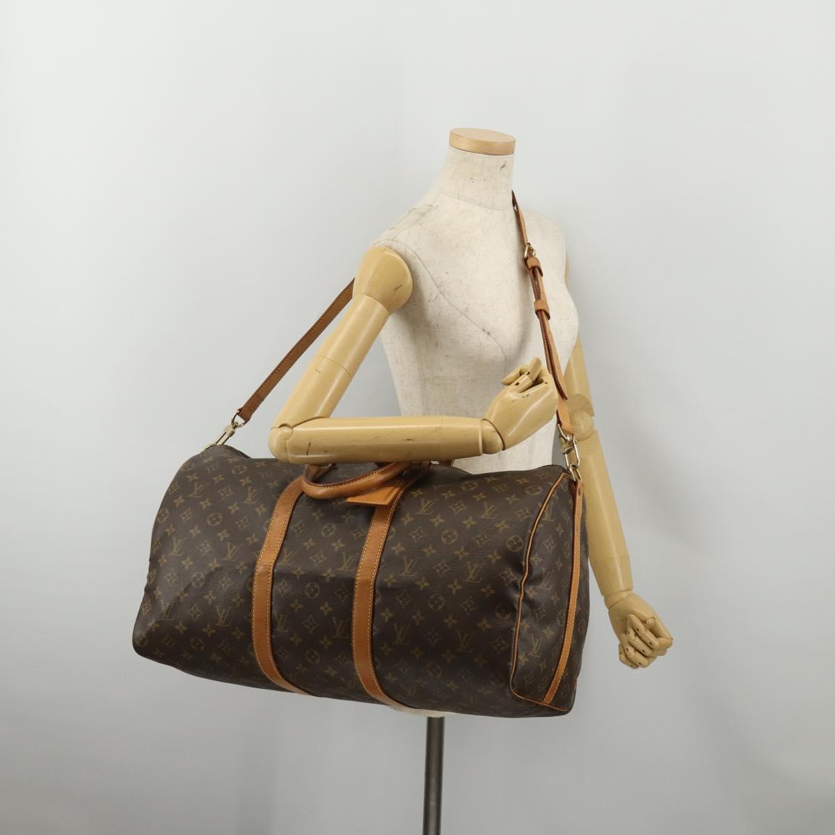 LOUIS VUITTON Monogram Keepall Bandouliere 45 Boston Bag M41418 LV Auth 194750