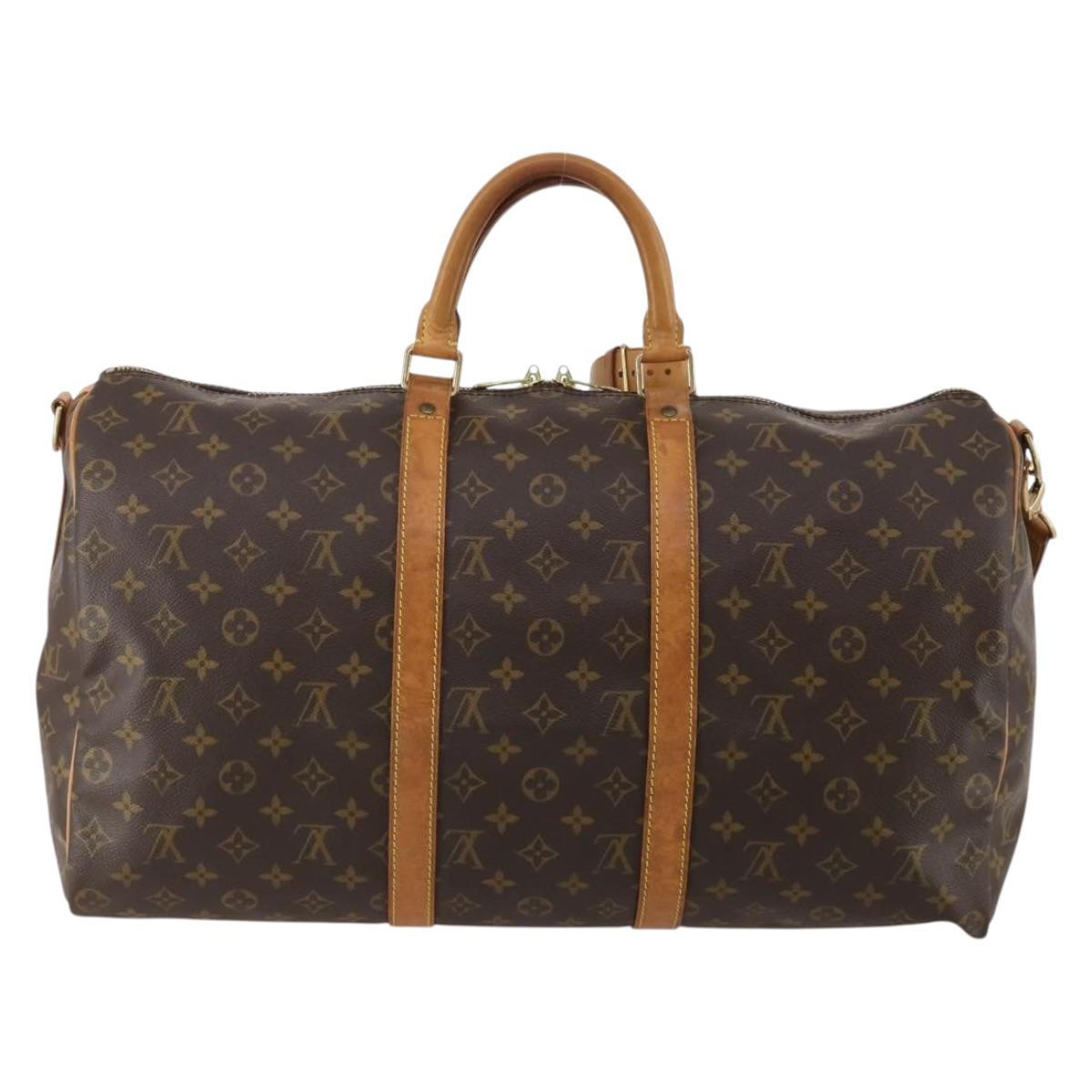 LOUIS VUITTON Monogram Keepall Bandouliere 45 Boston Bag M41418 LV Auth 194750