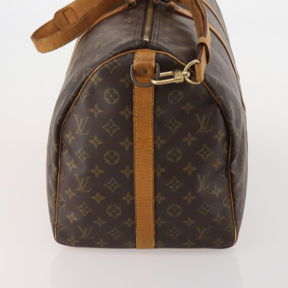 LOUIS VUITTON Monogram Keepall Bandouliere 55 Boston Bag M41414 LV Auth 194751