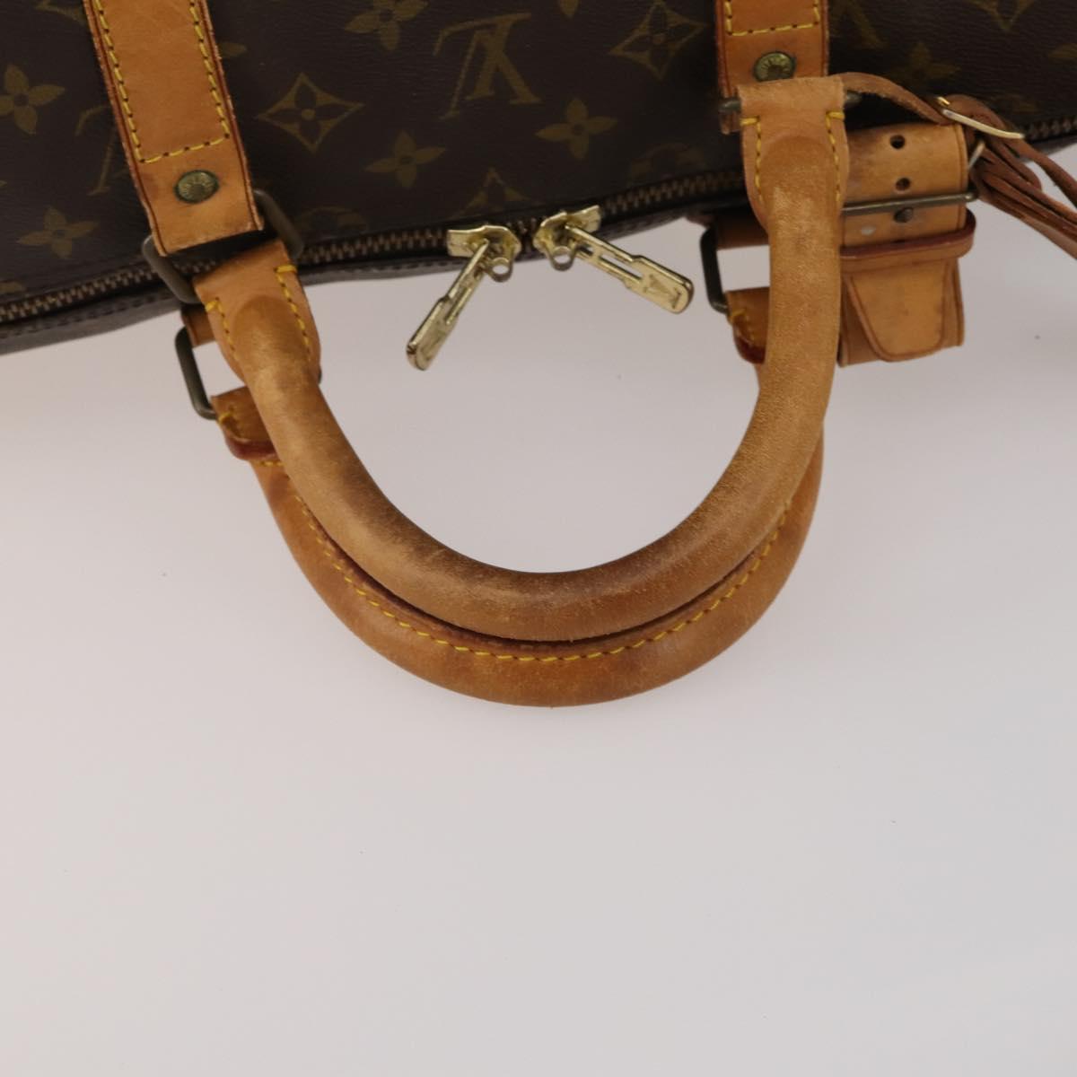 LOUIS VUITTON Monogram Keepall Bandouliere 55 Boston Bag M41414 LV Auth 194751