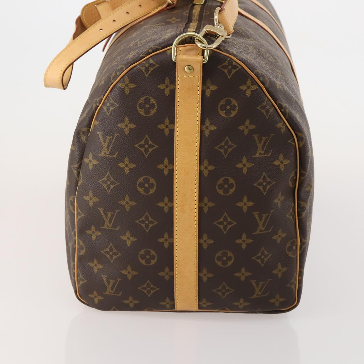 LOUIS VUITTON Monogram Keepall Bandouliere 55 Boston Bag M41414 LV Auth 194752V