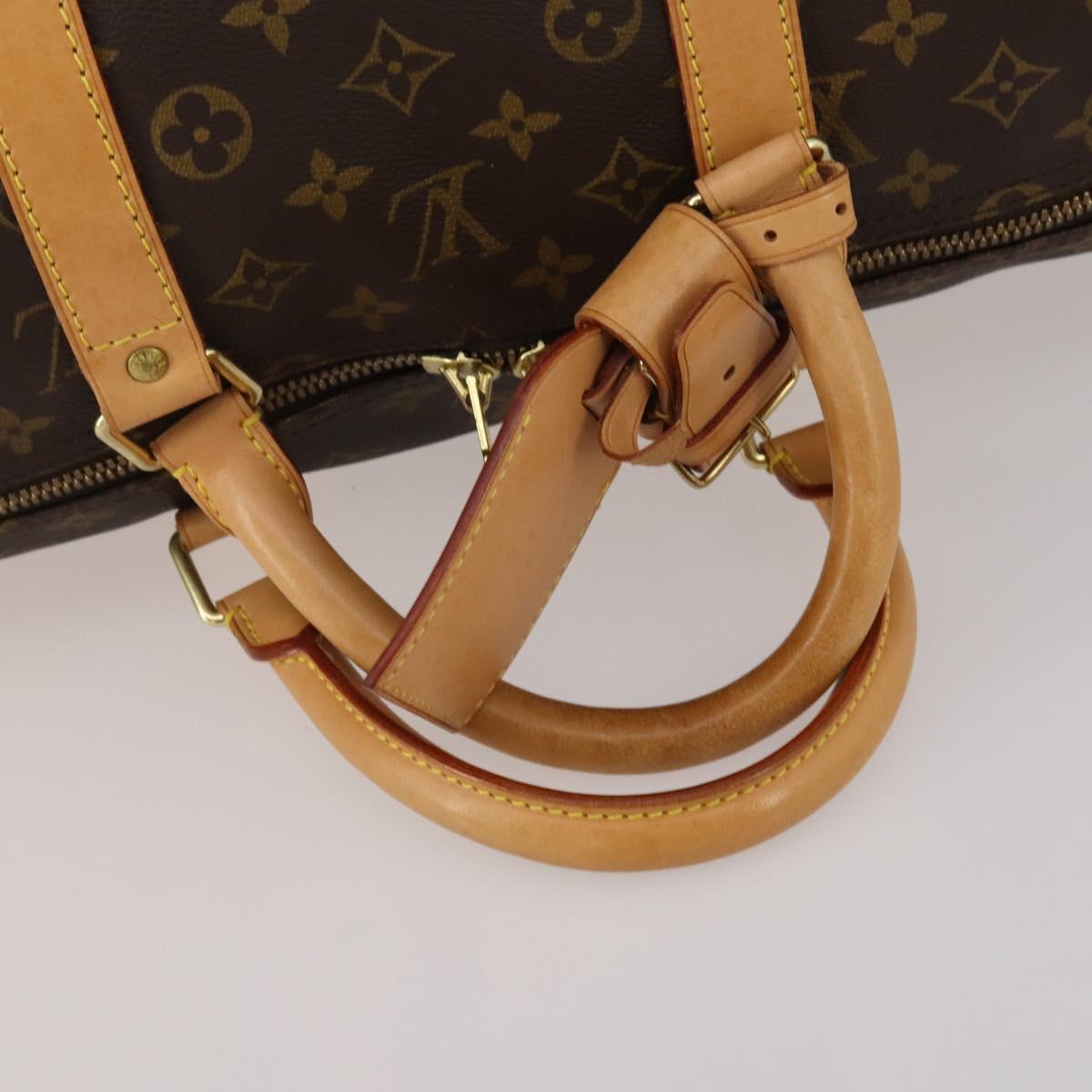 LOUIS VUITTON Monogram Keepall Bandouliere 55 Boston Bag M41414 LV Auth 194752V